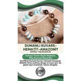 Osmanlı Değerli Taş Sertifikalı Dumanlı Kuvars-Hematit-Amazonit Doğal Taş Bileklik