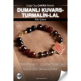 Osmanlı Değerli Taş Sertifikalı Dumanlı Kuvars-Turmalin-Lal Doğal Taş Altın Kaplama Kök Çakra Bileklik Odt127