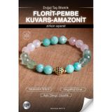 Osmanlı Değerli Taş Sertifikalı Florit-Pembe Kuvars-Amazonit Doğal Taş Zirkon Aparatlı Bileklik Odt112