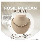 Osmanlı Değerli Taş Sertifikalı Fosil Mercan Doğaltaş Kolye 8 Mm, M516