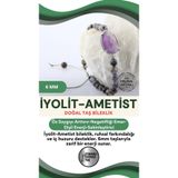 Osmanlı Değerli Taş Sertifikalı Iyolit - Ametist Taşı Doğal Taş Bileklik 6Mm