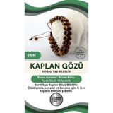 Osmanlı Değerli Taş Sertifikalı Kaplan Gözü Doğal Taşı Bileklik - 6 Mm
