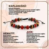 Osmanlı Değerli Taş Sertifikalı Kaplan Gözü - Hematit - Akik Doğal Taşı - 8 Mm