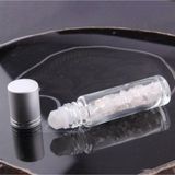 OSMANLI DEĞERLİ TAŞ Sertifikalı Kristal Kuvars Doğal Taş Yüz Ve Cilt Esans Ve Yağ Şişesi - 10 Ml, 8 Cm Metal Kapak