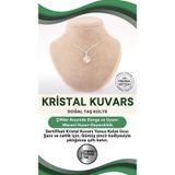 Osmanlı Değerli Taş Sertifikalı Kristal Kuvars Yonca Kolye Ucu(Gümüş Zincir Hediye) M270