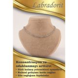 Osmanlı Değerli Taş Sertifikalı Labradorit Doğal Taş Kolye 4 Mm, M412