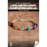 OSMANLI DEĞERLİ TAŞ Sertifikalı LAPİS-AMETİST-APATİT-FLORİT-SİTRİN-AKİK-LAL Doğal Taş Çakra Bileklik ODT095