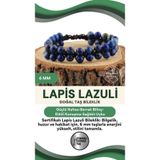 Osmanlı Değerli Taş Sertifikalı Lapis Doğal Taşı Bileklik - 6 Mm B656