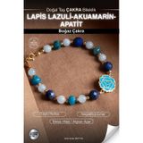 Osmanlı Değerli Taş Sertifikalı Lapis Lazuli-Akuamarin-Apatit Doğal Taş Altın Kaplama Boğaz Çakra Bileklik Odt125