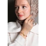 Osmanlı Değerli Taş Sertifikalı Mai Bileklik Barok İnci-Sitrin-Pembe Kuvars-Kuvars 925 Ayar Altın Kaplama Gümüş Mai00