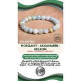 Osmanlı Değerli Taş Sertifikalı Morganit-Akuamarin-Helkum Doğal Taş Fasetli Bileklik Odt058