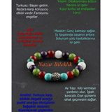Osmanlı Değerli Taş Sertifikalı Nazar Bileklik 8 Mm- Yeşim-Akik-Ay Taşı-Ametist-Turkuaz-Malakit