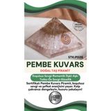 Osmanlı Değerli Taş Sertifikalı Pembe Kuvars Doğal Taş Piramit No:3 P026