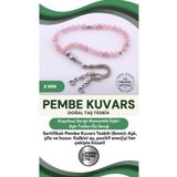 OSMANLI DEĞERLİ TAŞ Sertifikalı Pembe Kuvars Doğaltaş Tesbih 6 Mm, T209