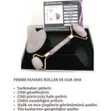 Osmanlı Değerli Taş Sertifikalı Pembe Kuvars Taşı Doğal Taş Roller Ve Gusha Masaj Aleti