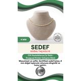 OSMANLI DEĞERLİ TAŞ Sertifikalı Sedef Doğaltaş Kolye 4 Mm, M490