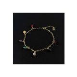 OSMANLI DEĞERLİ TAŞ Sitrin, Ametist, Aventurin, Kristal Kuvars, Dumortierit, Akik, Turmalin Doğaltaş Halhal 6 Mm, B950