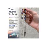 OSMANLI DEĞERLİ TAŞ Yay Burcu Zaza Tesbih Doğal Taş Ametist, Kalsit, Labradorit, Lapis Lazuli, Sedef