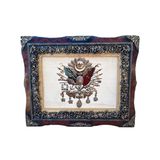 Osmanlı Devlet Arması Halı Kilim Tablo 95x75cm Krem - İran Tebriz Halı Tablo