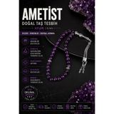 OSMANLI DOĞAL TAŞ Ametist Doğal Taş Tesbih 33lük - 8mm