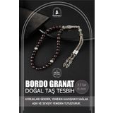 OSMANLI DOĞAL TAŞ Bordo Granat Doğal Taş Tesbih 33lük - 6mm