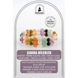 OSMANLI DOĞAL TAŞ Çakra Bileklik-Ametist-Pembe Kuvars-Akik-Kaplan Gözü-Aventurin- Kristal Kuvars-Yeşim-Sitrin