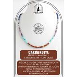 Osmanlı Doğal Taş Çakra Kolye Amazonit, Ametist, Jasper, Karnelyan Akik, Lapis Lazuli