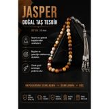 Osmanlı Doğal Taş Jasper Doğal Taş Tesbih 33lük - 6mm