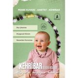 OSMANLI DOĞAL TAŞ Orijinal & Sertifikalı Bebek Kehribar Gerçek Doğal Taş Ametist Kehribar Pembe Kuvars 33-35 cm Kolye