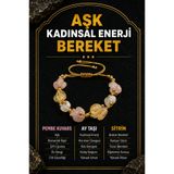 OSMANLI DOĞAL TAŞ Orijinal & Sertifikalı Sitrin Pembe Kuvars Ay Taşı Hematit İpli Merdiven Kapama Doğal Taş Bileklik