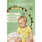 Osmanlı Doğal Taş Sertifikalı Doğal Taş Bebek Kolye - Kehribar,Yeşim,Kaplan Gözü,Ametist,Pembe Kuvars, Akik