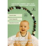 OSMANLI DOĞAL TAŞ Sertifikalı Doğal Taş Bebek Kolyesi Kaplan Göz Kehribar Yeşim Kalsit Lapis Dumanlı Kuvars Amazonit
