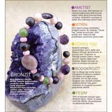 Osmanlı Doğal Taş Sertifikalı Doğal Taş Bileklik - Bronzit-Ametist-Sitrin-Güneş Taşı-Rodokrozit-Yeşim
