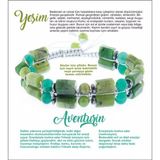 Osmanlı Doğal Taş Sertifikalı Doğal Taş Bileklik - Yeşim-Aventurin