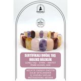 OSMANLI DOĞAL TAŞ Sertifikalı Doğal Taş Roleks Bileklik (GÜNEŞ TAŞI, SİTRİN, AMETİST, PEMBE KUVARS, AKİK)