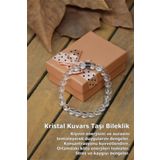 OSMANLI DOĞAL TAŞ Sertifikalı Kristal Kuvars Taşı Doğal Taş Bileklik-8mm B131