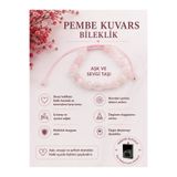 OSMANLI DOĞAL TAŞ Sertifikalı Pembe Kuvars Doğal Taş Bileklik B700