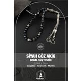 Osmanlı Doğal Taş Siyah Göz Akik Doğal Taş Tesbih 33lük - 6mm