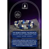 Osmanlı Doğal Taş Yay Burcu Doğal Taş Geniş Kesim El Yapımı Bileklik
