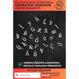 OSMANLI GÜMÜŞ 925 Ayar Gümüş Harf - Kolye Bileklik Tespih Püskülü İçin Gerçek Gümüş Harfler