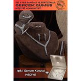 OSMANLI GÜMÜŞ Alisa Zirkon Taşlı Gümüş Su Yolu Set - Kolye, Bileklik, Küpe, Yüzük Işıklı Kutuda