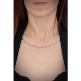 Osmanlı Gümüş Ayışığı Kalp Figürlü Çiçek Desenli Gümüş Kadın Kolye - Gklayısıgı1-Gms
