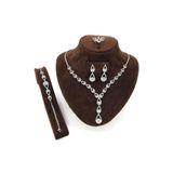 Osmanlı Gümüş Damla Su Yolu Gümüş Bayan Set - Kolye, Bileklik, Küpe, Yüzük