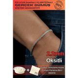 OSMANLI GÜMÜŞ Erkek Gümüş Bileklik - 2.2 mm Tilki Kuyruğu Model Gümüş Bileklik