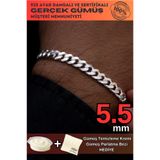 OSMANLI GÜMÜŞ Erkek Gümüş Bileklik - 5.5mm 925 Ayar Gurmet Model Gümüş Bileklik