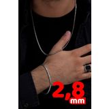 Osmanlı Gümüş Erkek Gümüş Kolye Bileklik Set - Yassı Ezme Kral Gümüş Bileklik Set