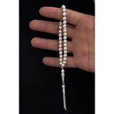 Osmanlı Gümüş Gümüş Tespih Çizgili Küre Küçük Boy 16,5Gr
