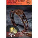 Osmanlı Gümüş Kadın Bakır Bileklik - Lotus Yaşam Çiçeği Kadın Bileklik Bilezik