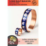 Osmanlı Gümüş Kadın Bakır Bileklik - Planet Model Özel Baskı Metal Kutu Ve Kuvars Taşı