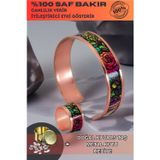 Osmanlı Gümüş Kadın Bakır Bileklik - Roselaw Model Özel Baskı Metal Kutu Ve Kuvars Taşı
